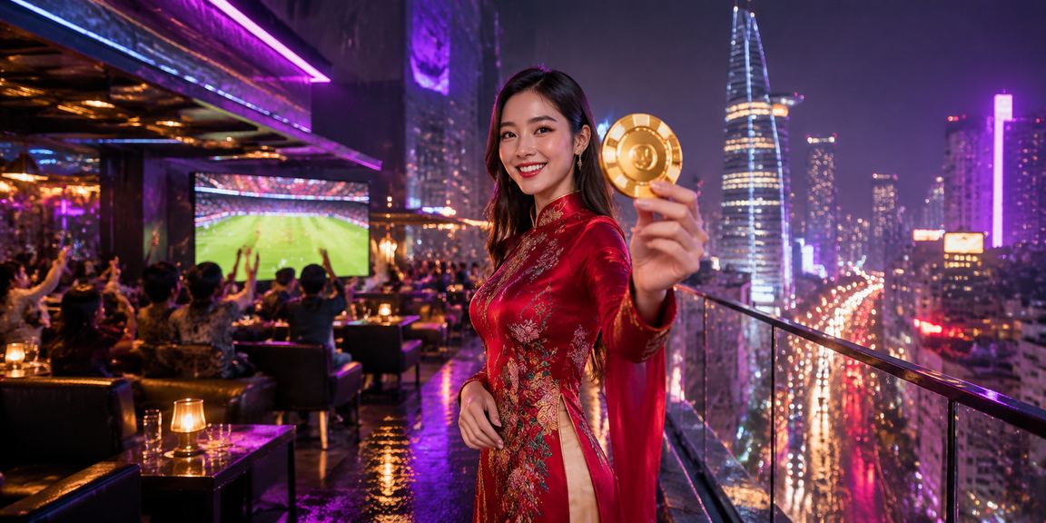 Người dùng tại TP. Hồ Chí Minh mặc áo dài trải nghiệm cá cược casino trên điện thoại