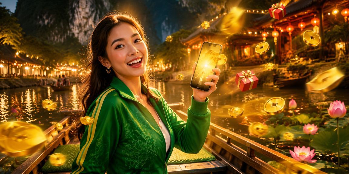 Người dùng tại chợ đêm Ninh Bình kiểm tra voucher hoàn trả trên điện thoại di động